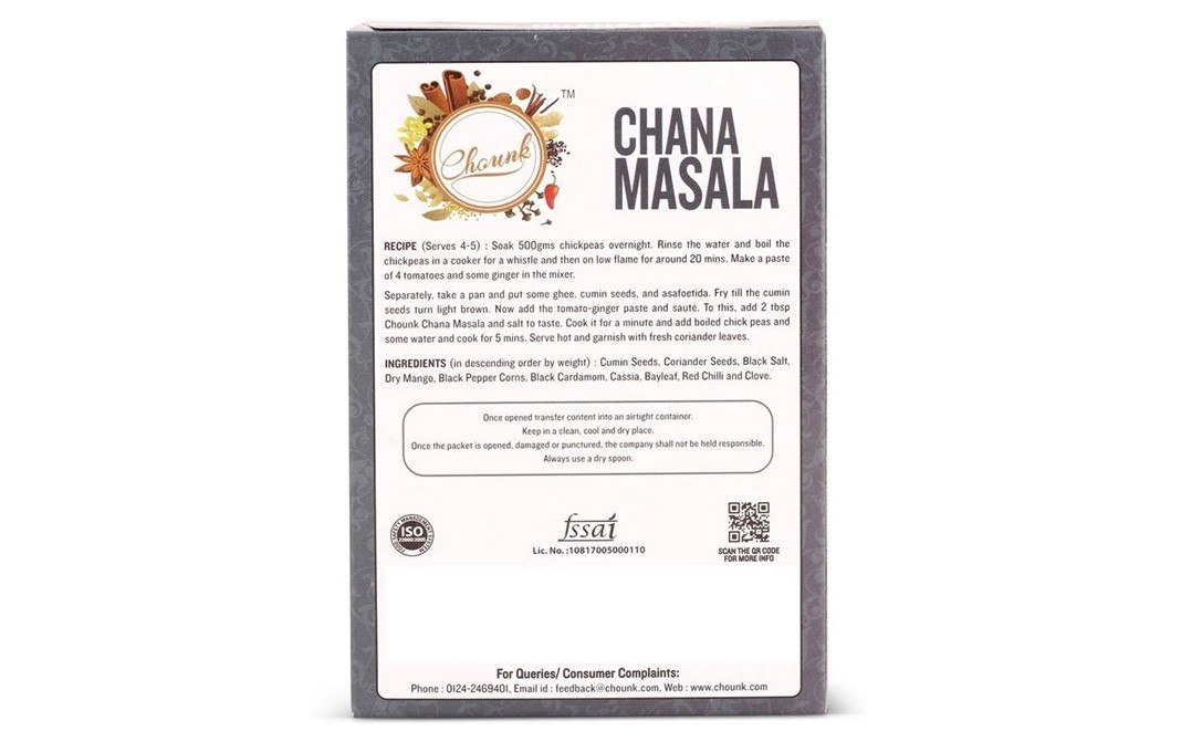 Chounk Chana Masala    Box  100 grams